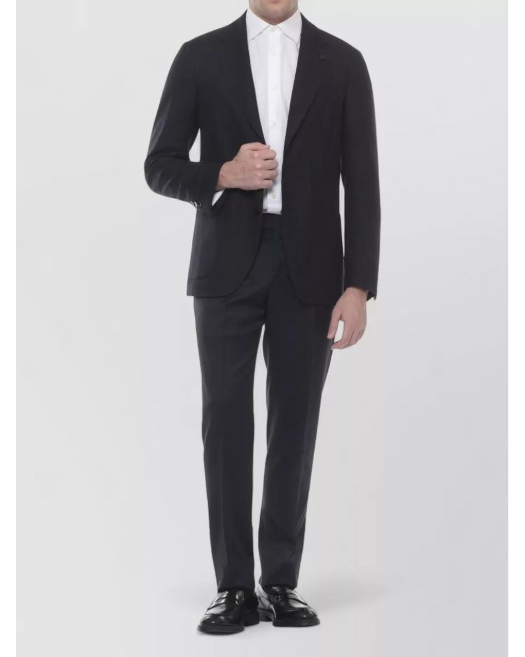 Lardini Blue Virgin Wool Linen Blazer for men