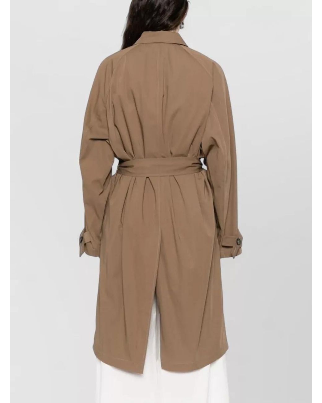 Totême Natural Cotton Belted Single-Breasted Trench Coat