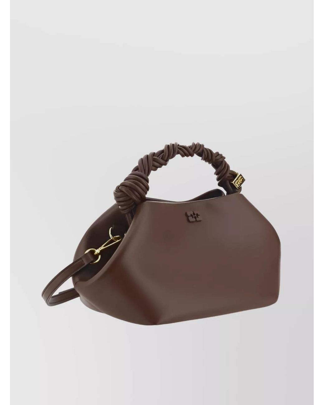 Ganni Brown Bou Small Leather Crossbody Bag