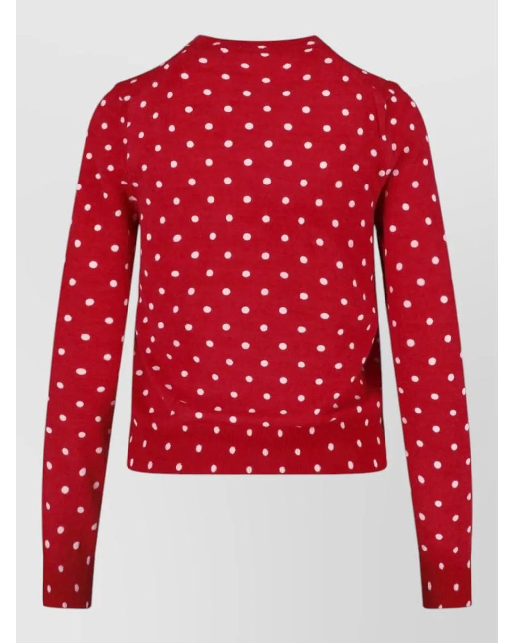 Comme des Garçons Red Wool Crewneck Sweatshirt