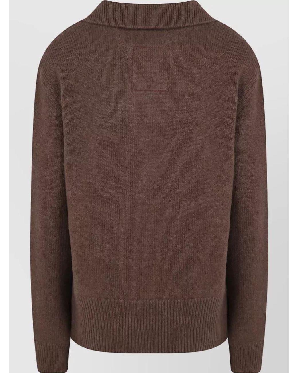 Uma Wang Brown Cashmere Polo Jumper