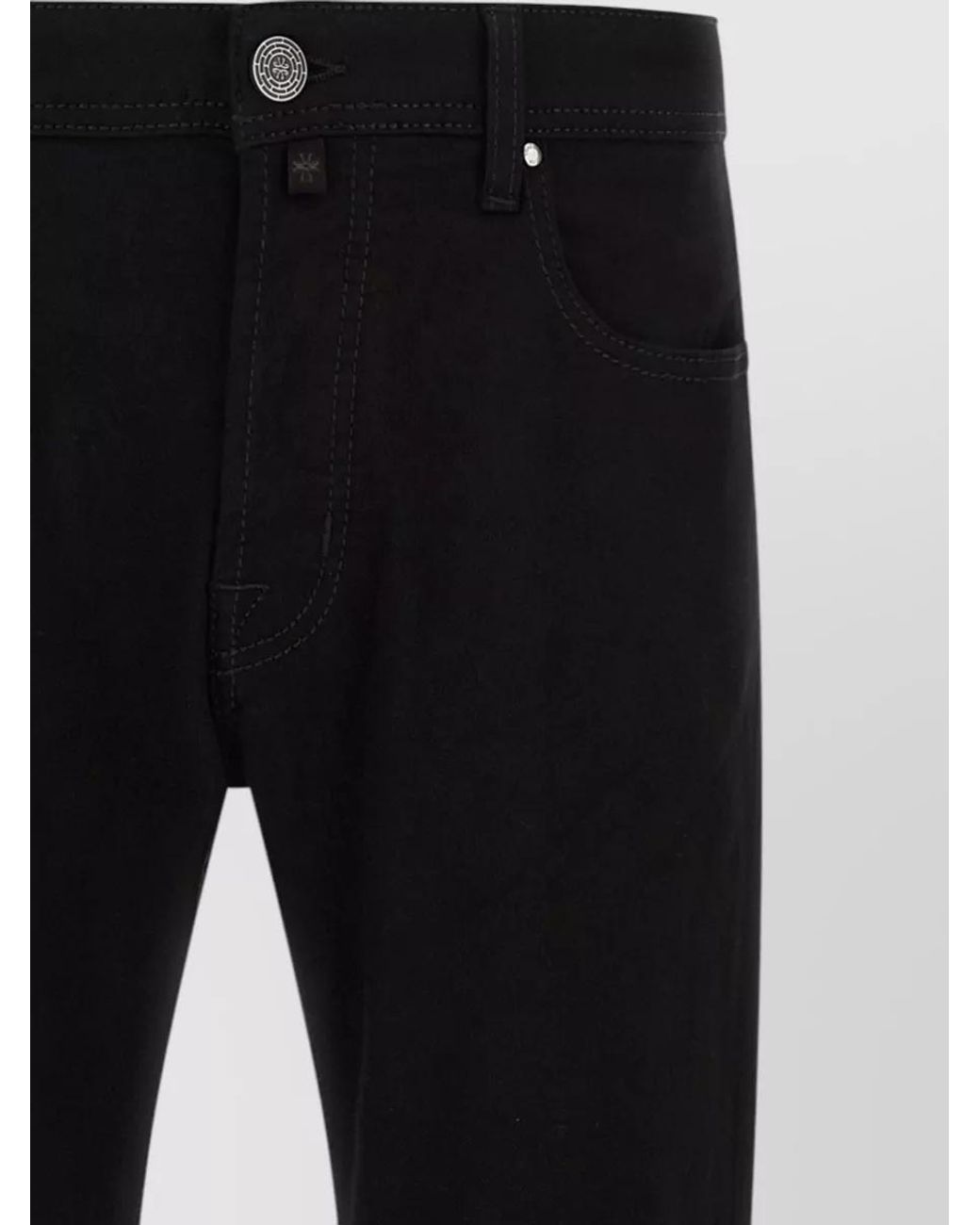 Jacob Cohen Black Mid-Rise Straight-Leg Jeans for men
