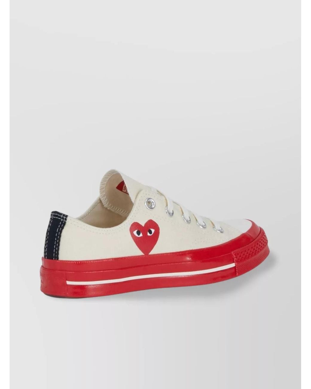 COMME DES GARÇONS PLAY Red Cotton Low-Top Sneakers