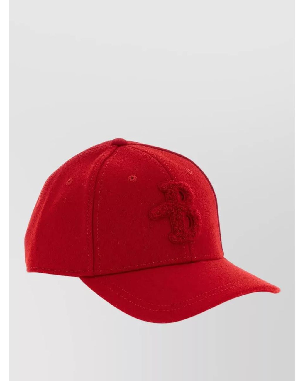Ballantyne Red Wool Blend Monogram Patch Baseball Cap for men