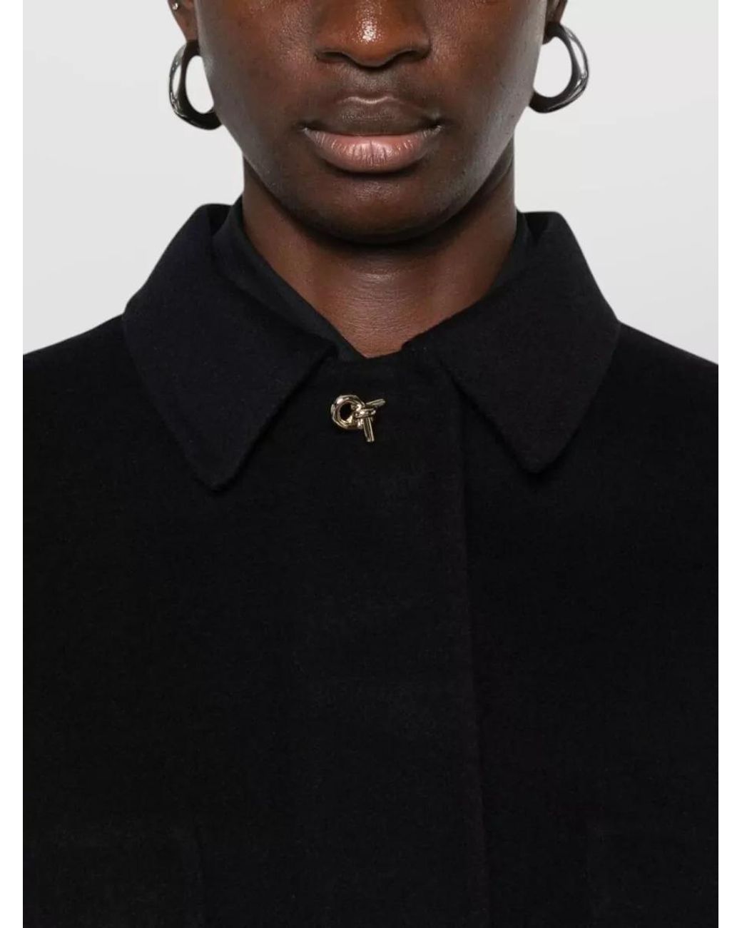 Fabiana Filippi Black Virgin Wool Fitted Jacket