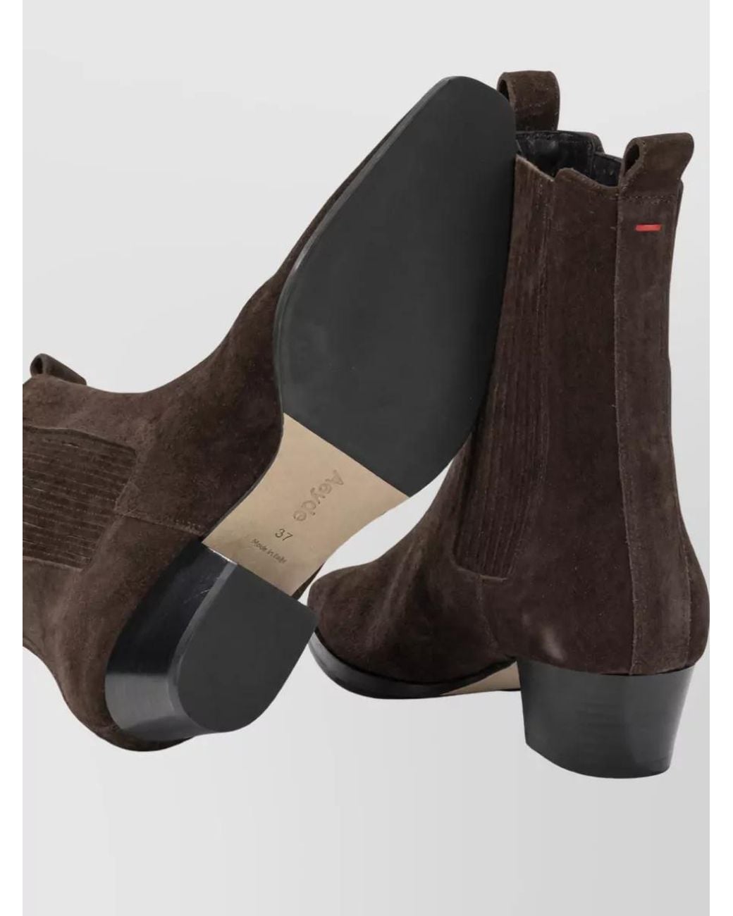 Aeyde Brown Leather Ankle Boots
