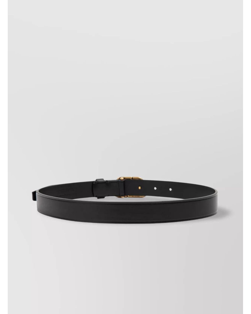 Balenciaga Black Leather Thin Belt