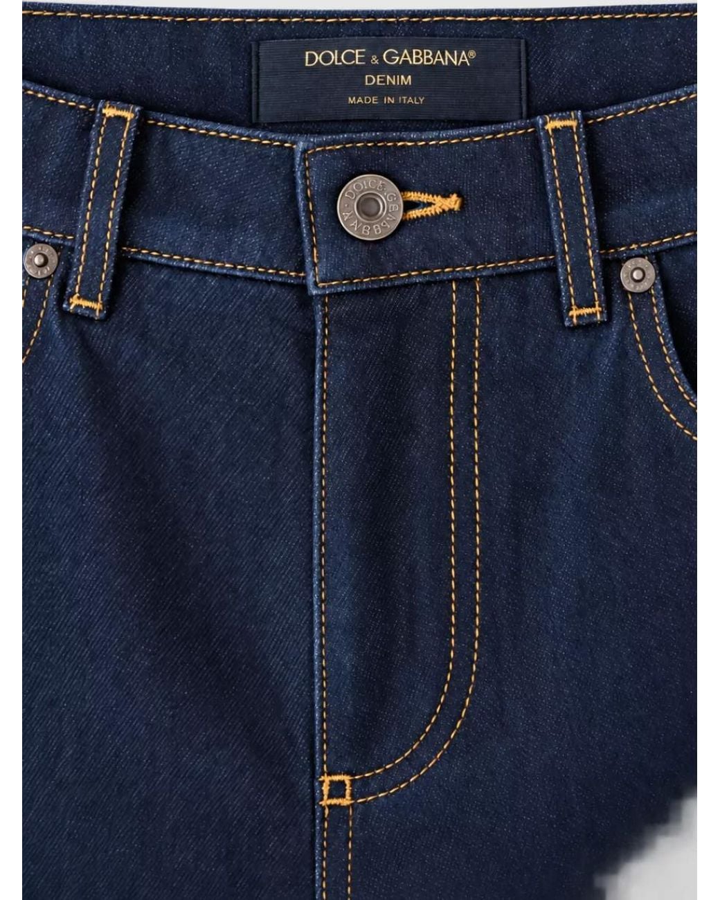 Dolce & Gabbana Blue Denim Straight-Leg Trousers