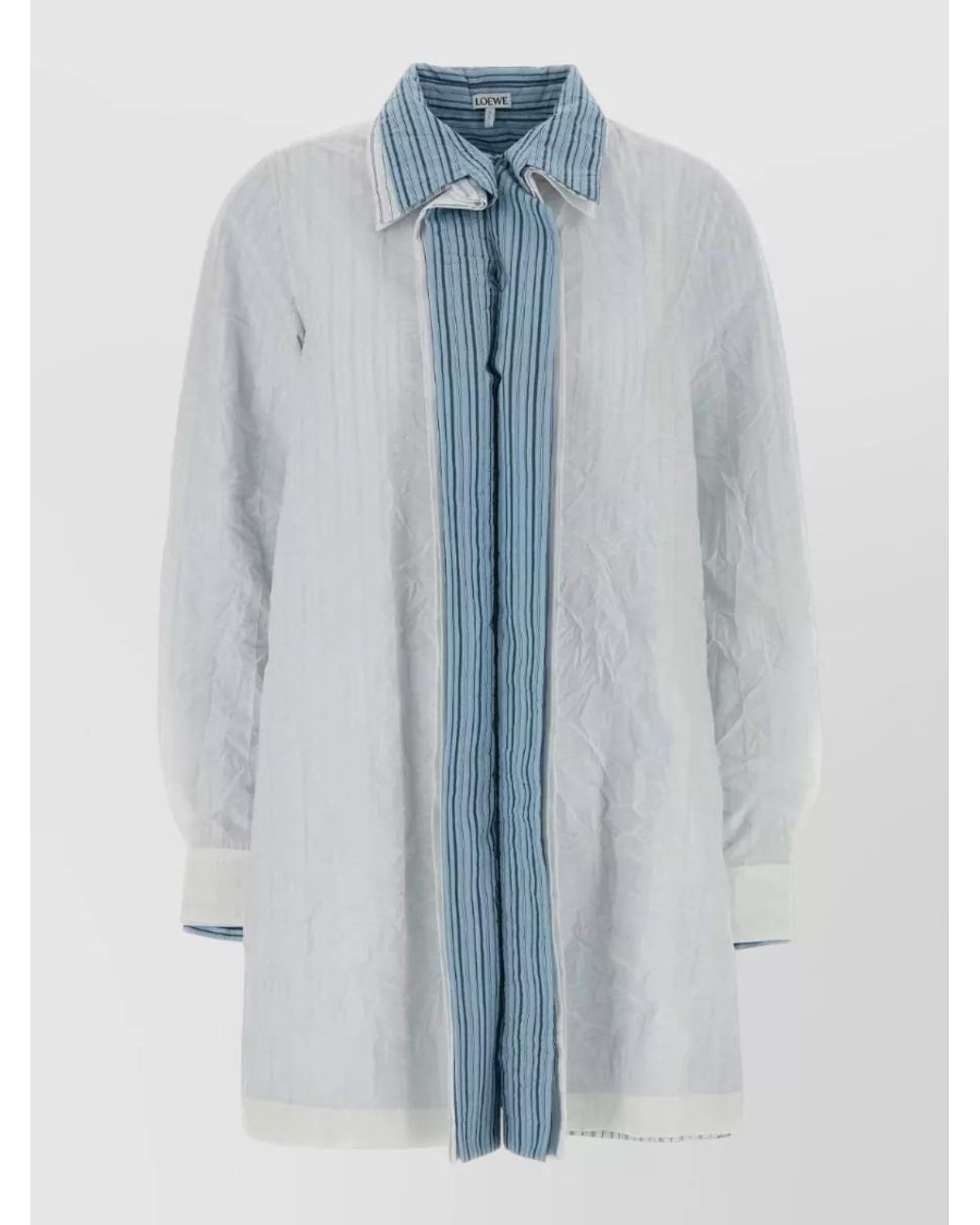 Loewe Blue Cotton Blend Shirt Jacket