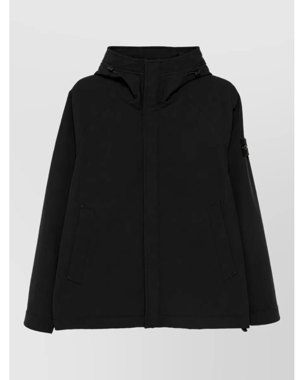 Stone Island Black Padded Bomber Jacket for men