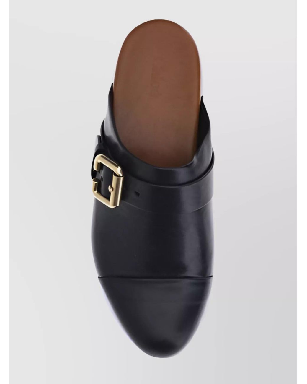 Chloé Black Leather Jeannette Mules