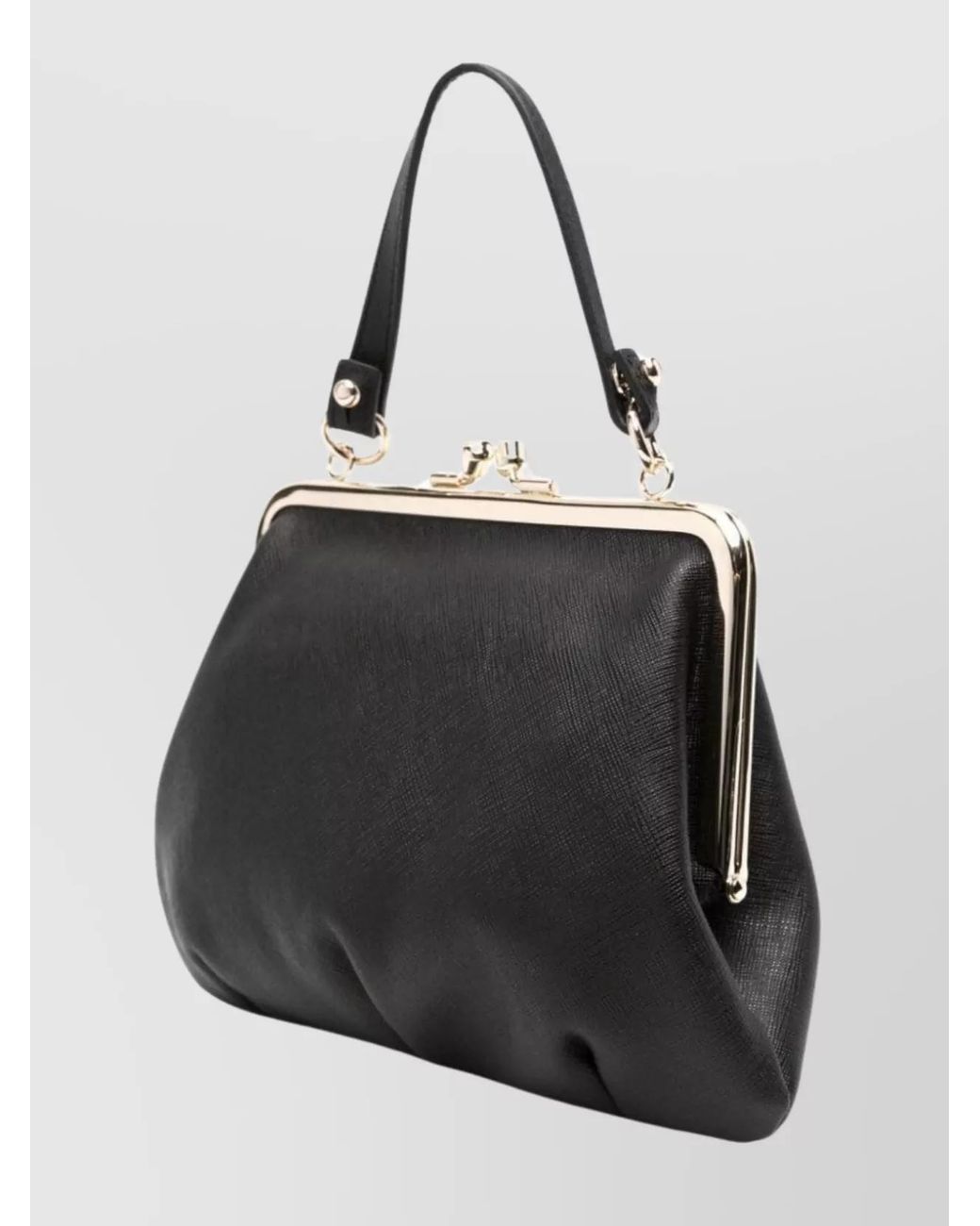 Vivienne Westwood Black Leather Granny Frame Purse