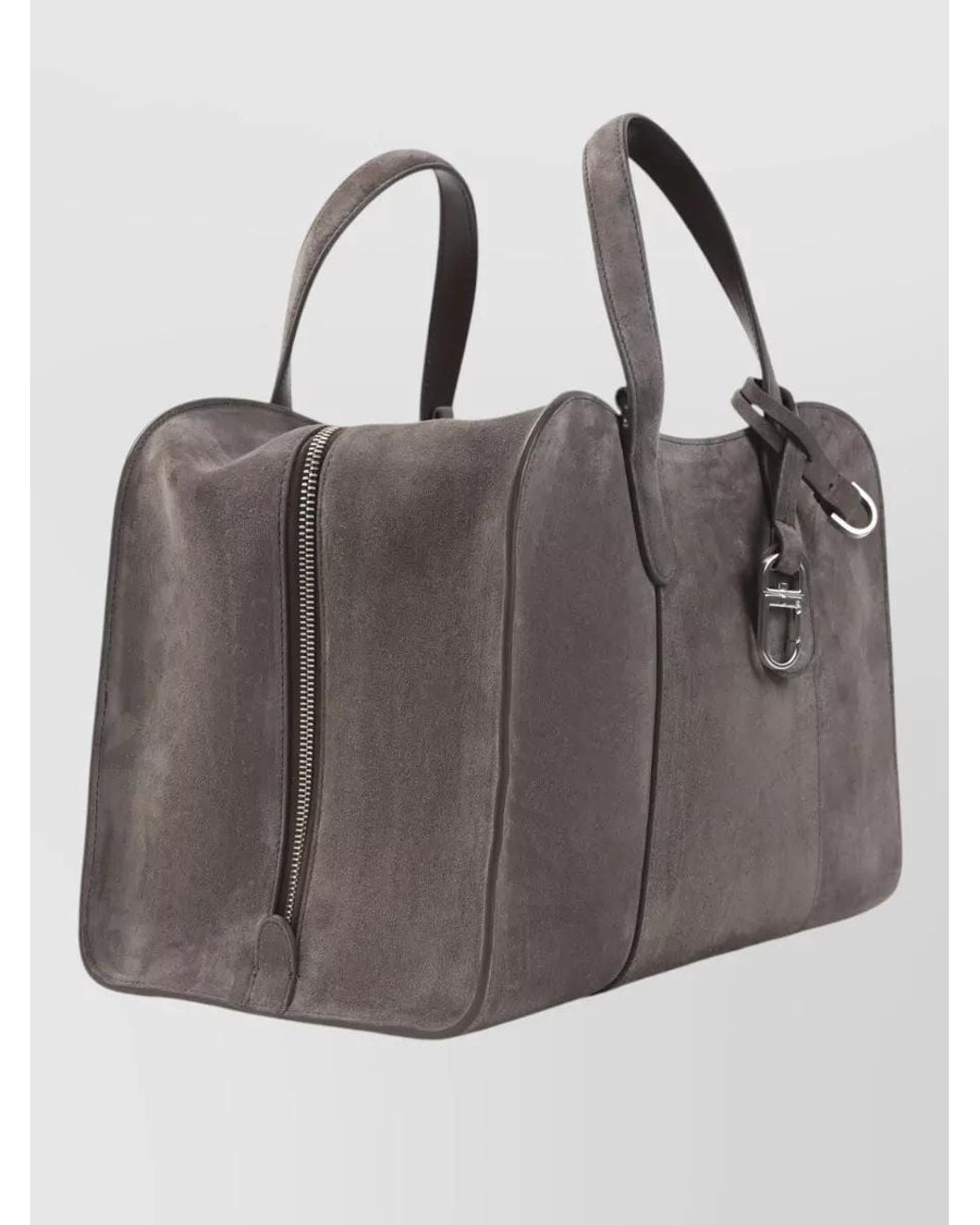 Giorgio Armani Gray Calf Leather Shoulder Bag
