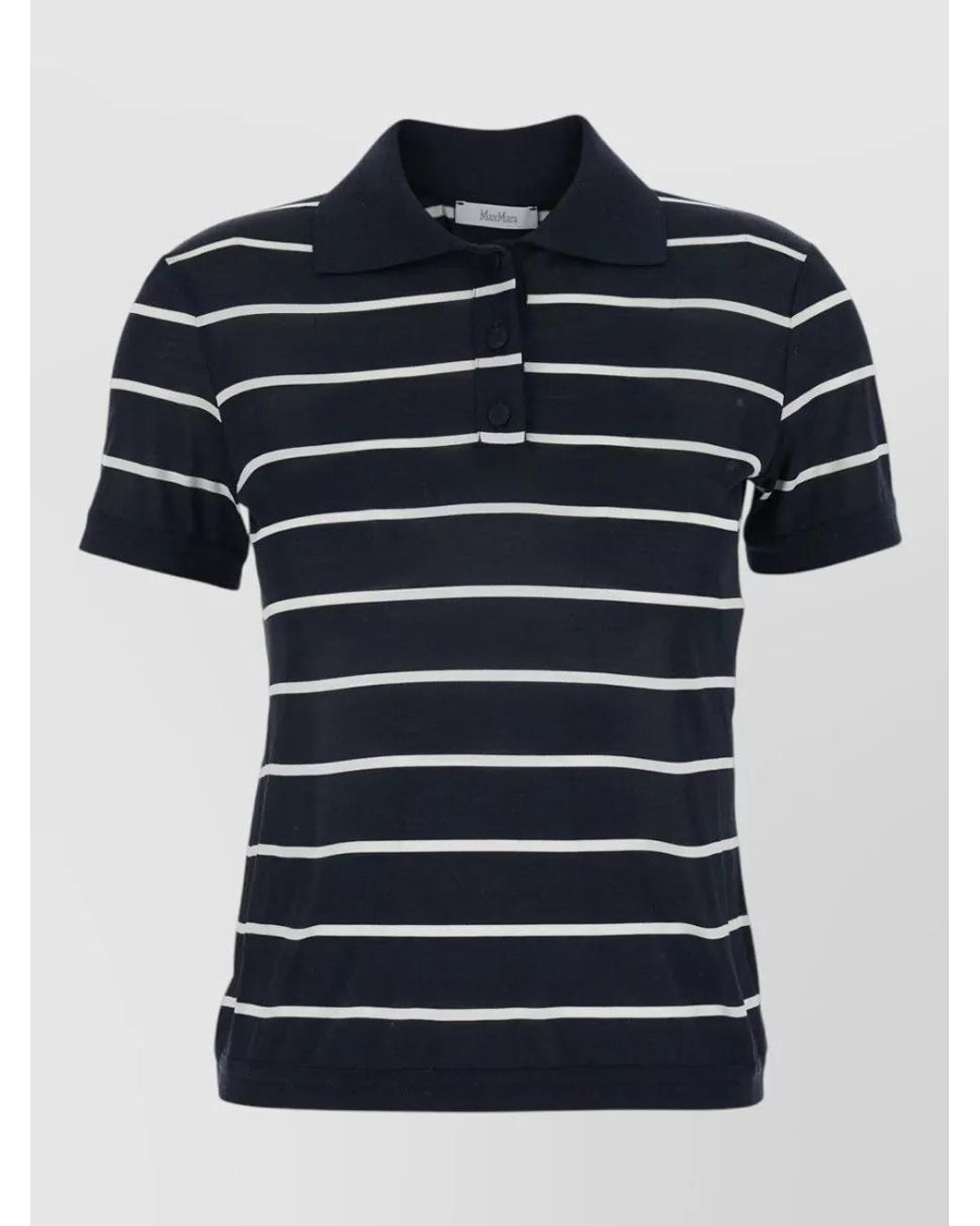 Max Mara Blue Polo Shirt Bellico Silk