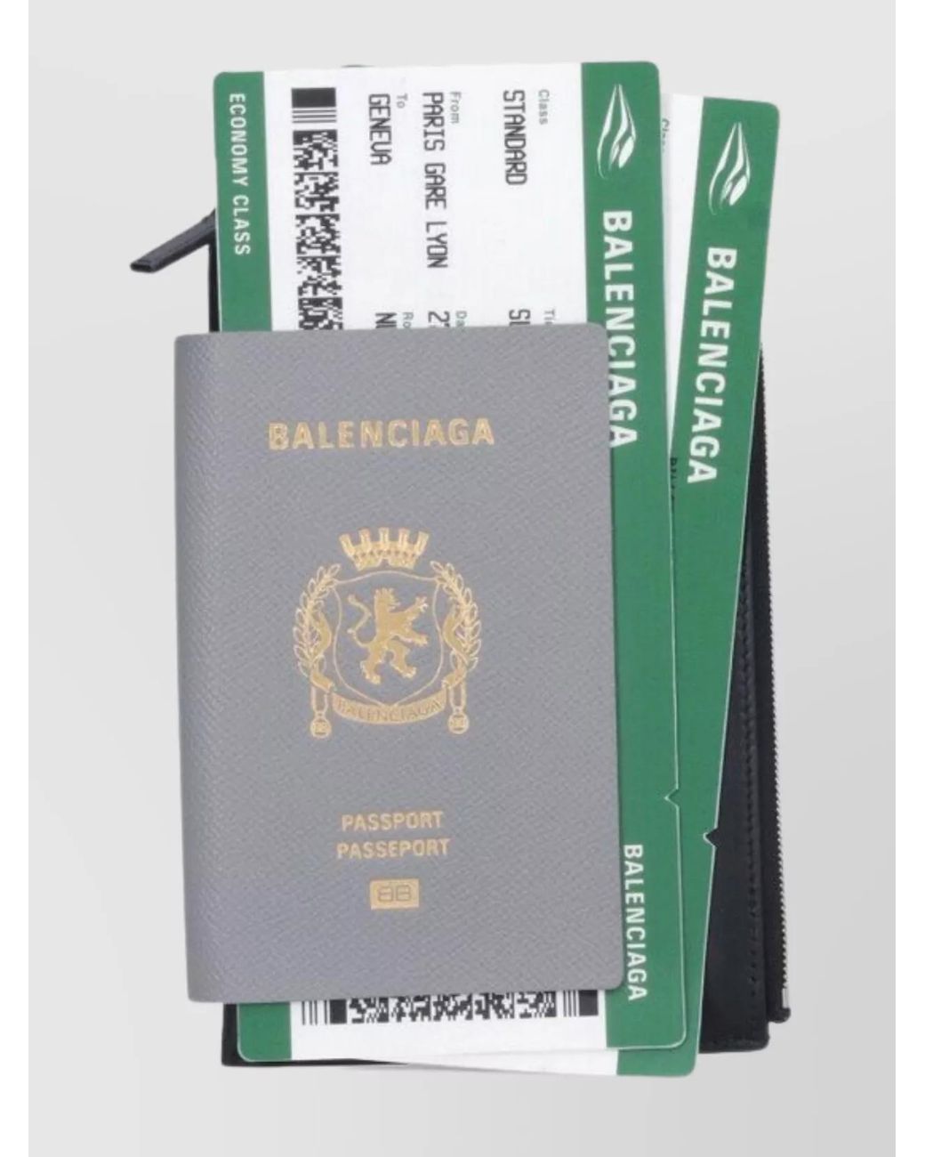 Balenciaga Green Leather Wallet for men