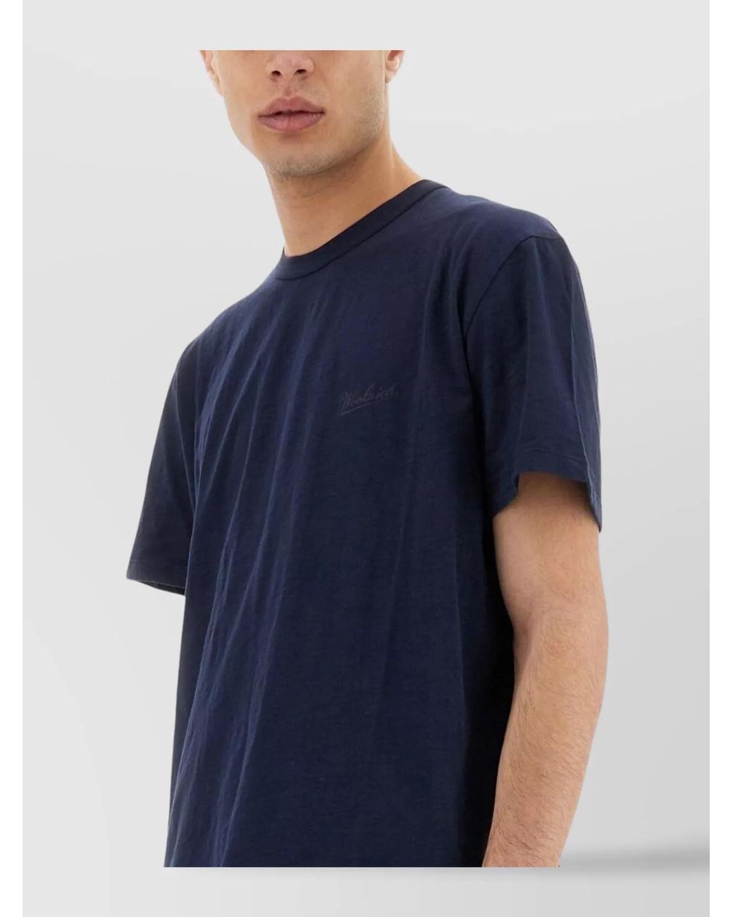 Woolrich Blue Cotton T-Shirt for men