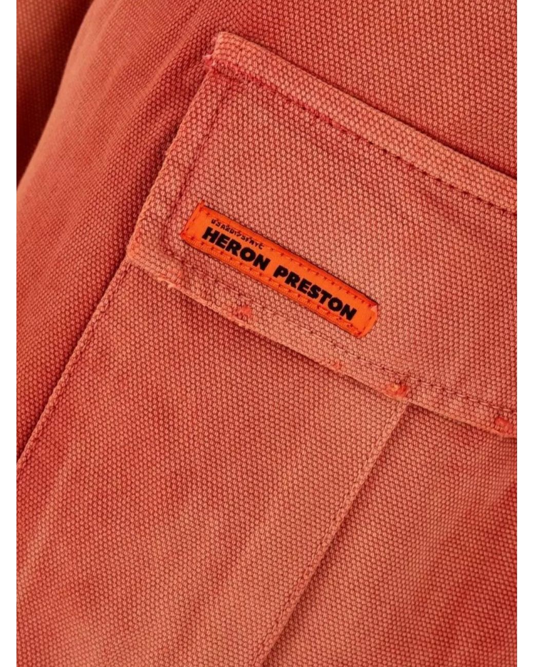 Heron Preston Red Cotton Cargo Wide-Leg Trousers