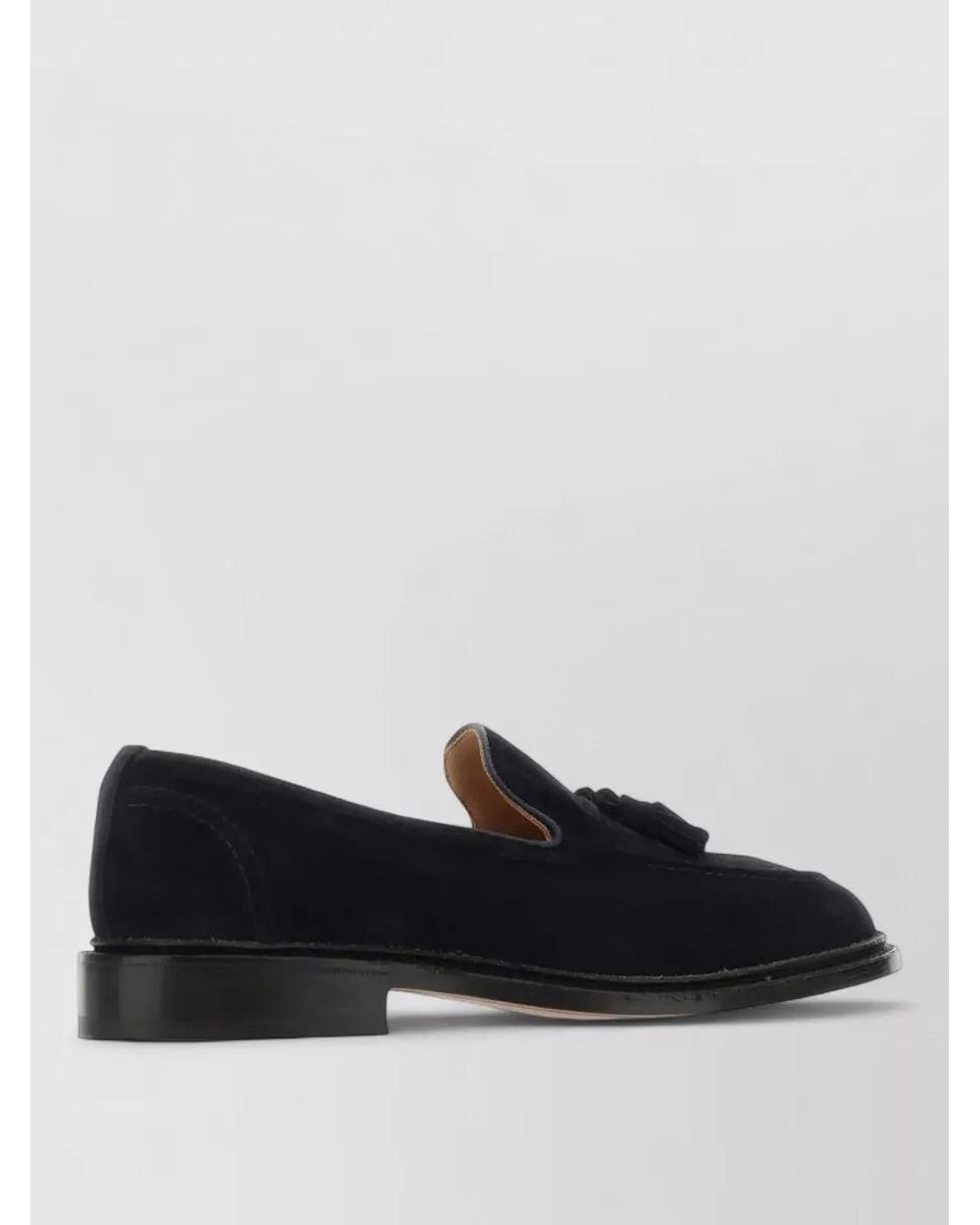 Tricker's Black Suede Leather Loafers for men