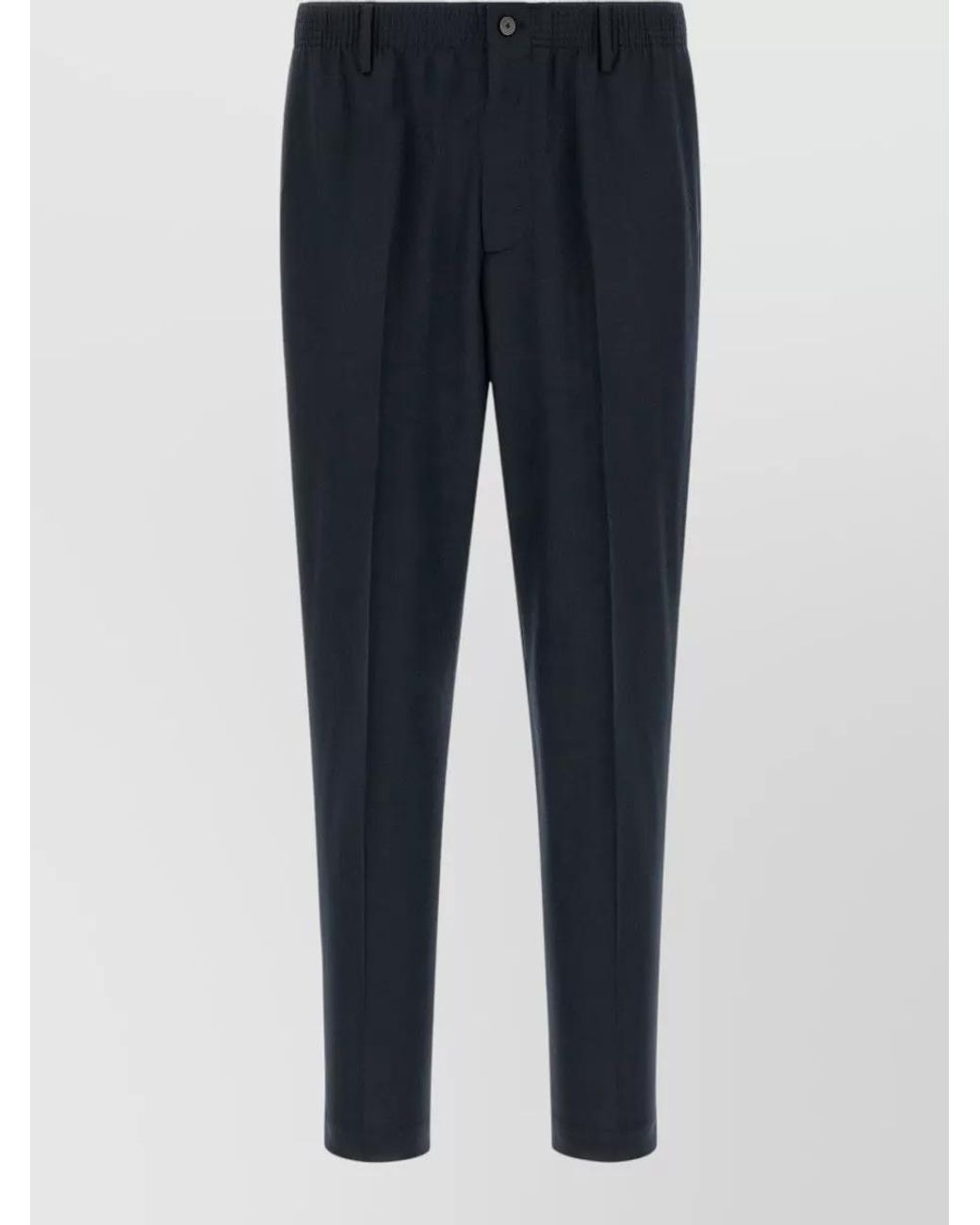 Cellar Door Blue Wool Tapered Tailored Shorts for men