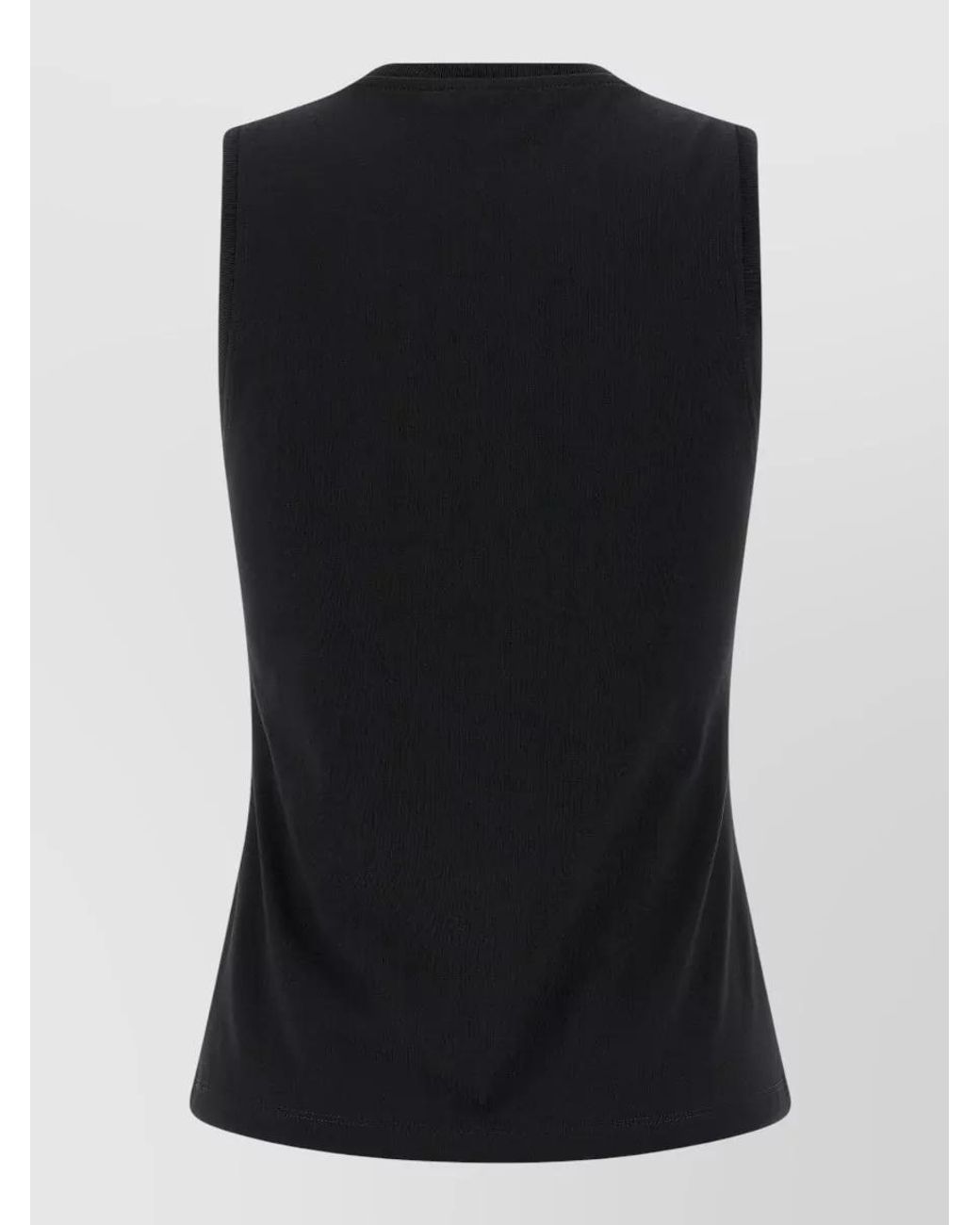 Balmain Black Cotton Relaxed-Fit Logo-Print Tank Top