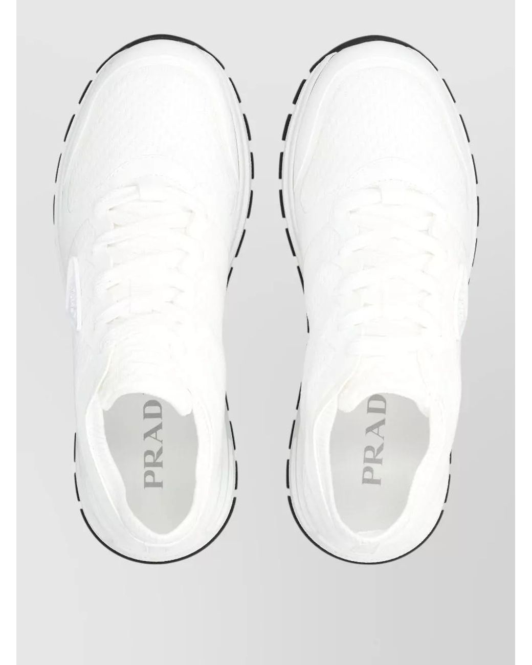 Prada White Prax 2.0 Low-Top Sneakers