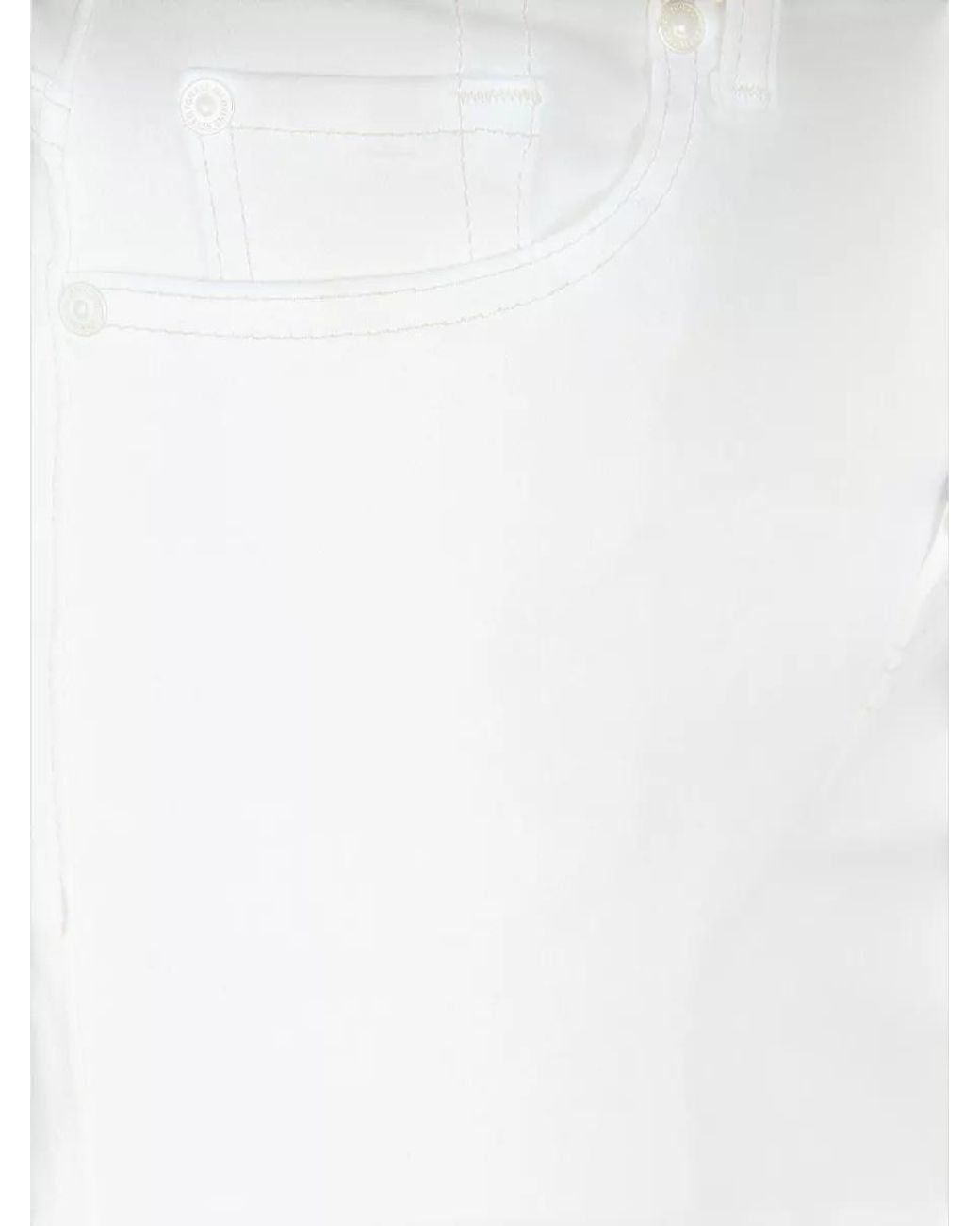 7 For All Mankind White High-Rise Wide-Leg Jeans