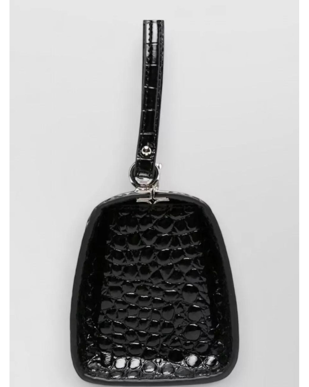 Vivienne Westwood Black Doll Extra Large Crocodile-Effect Leather Tote Bag