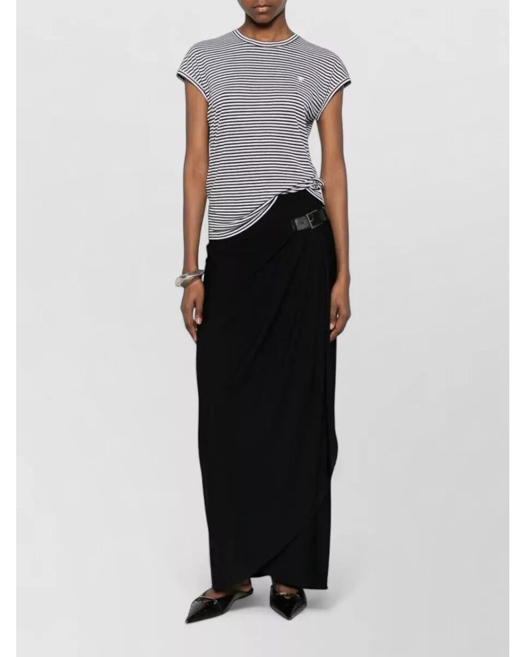 Tom Ford Blue Striped Viscose T-Shirt