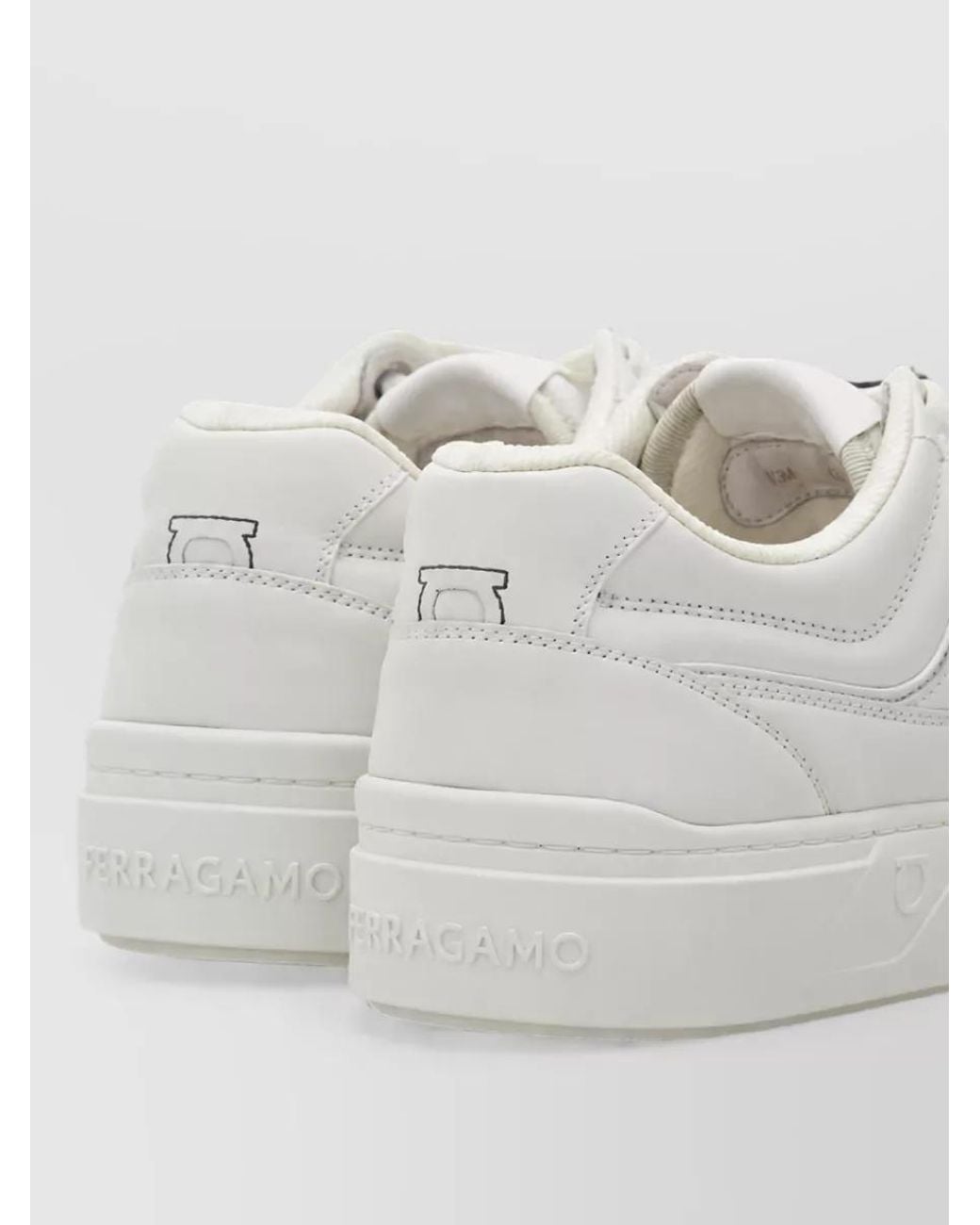 Ferragamo White Leather Sneakers for men