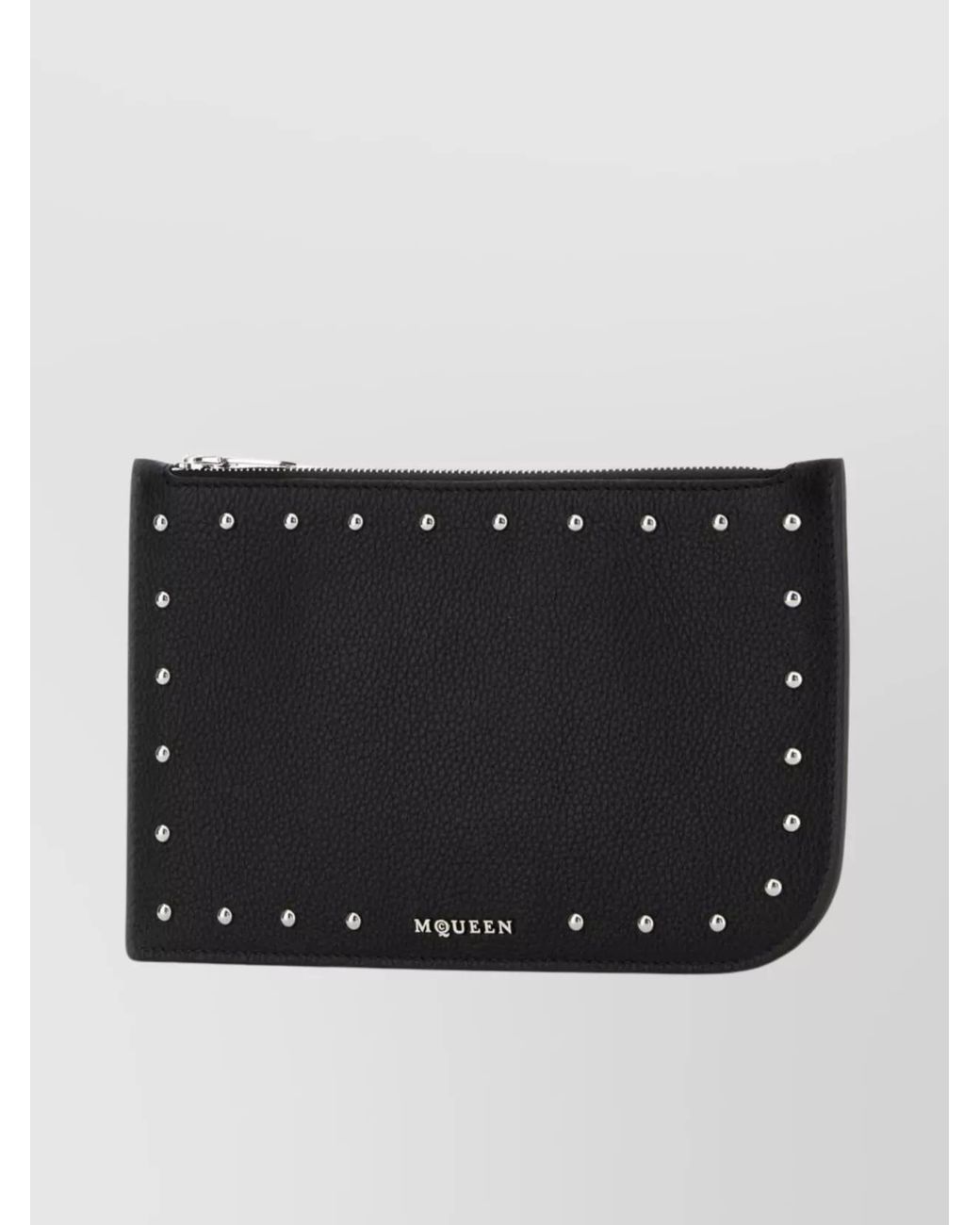 McQueen Black Leather Wallet for men