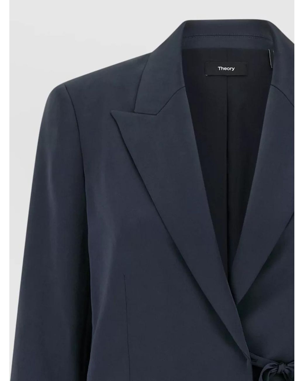 Theory Blue Double-Breasted Blazer