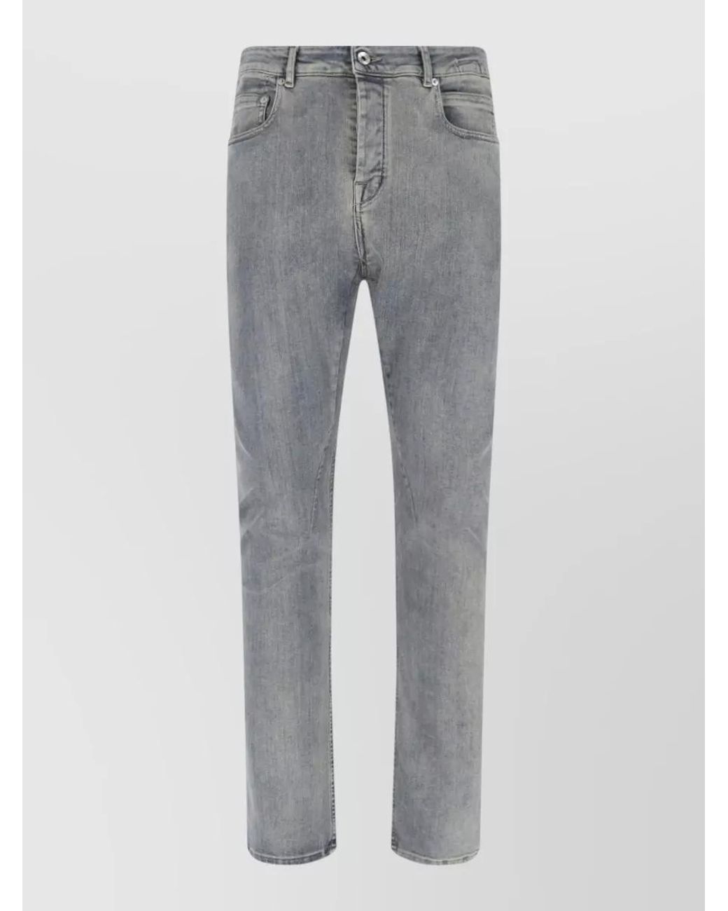 Rick Owens Gray Straight-Leg Denim Jeans for men