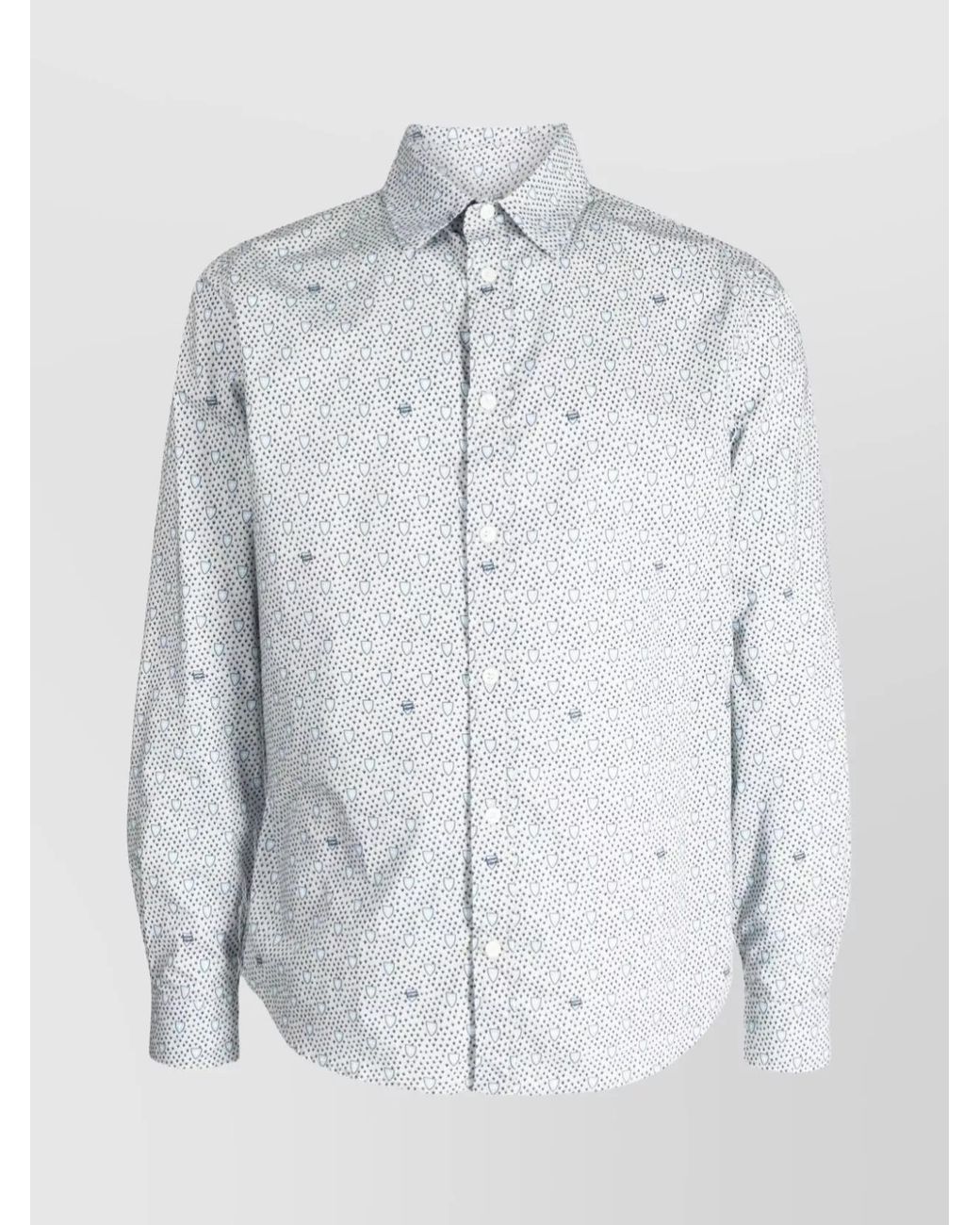 Maison Kitsuné White Graphic-Print Cotton Shirt for men