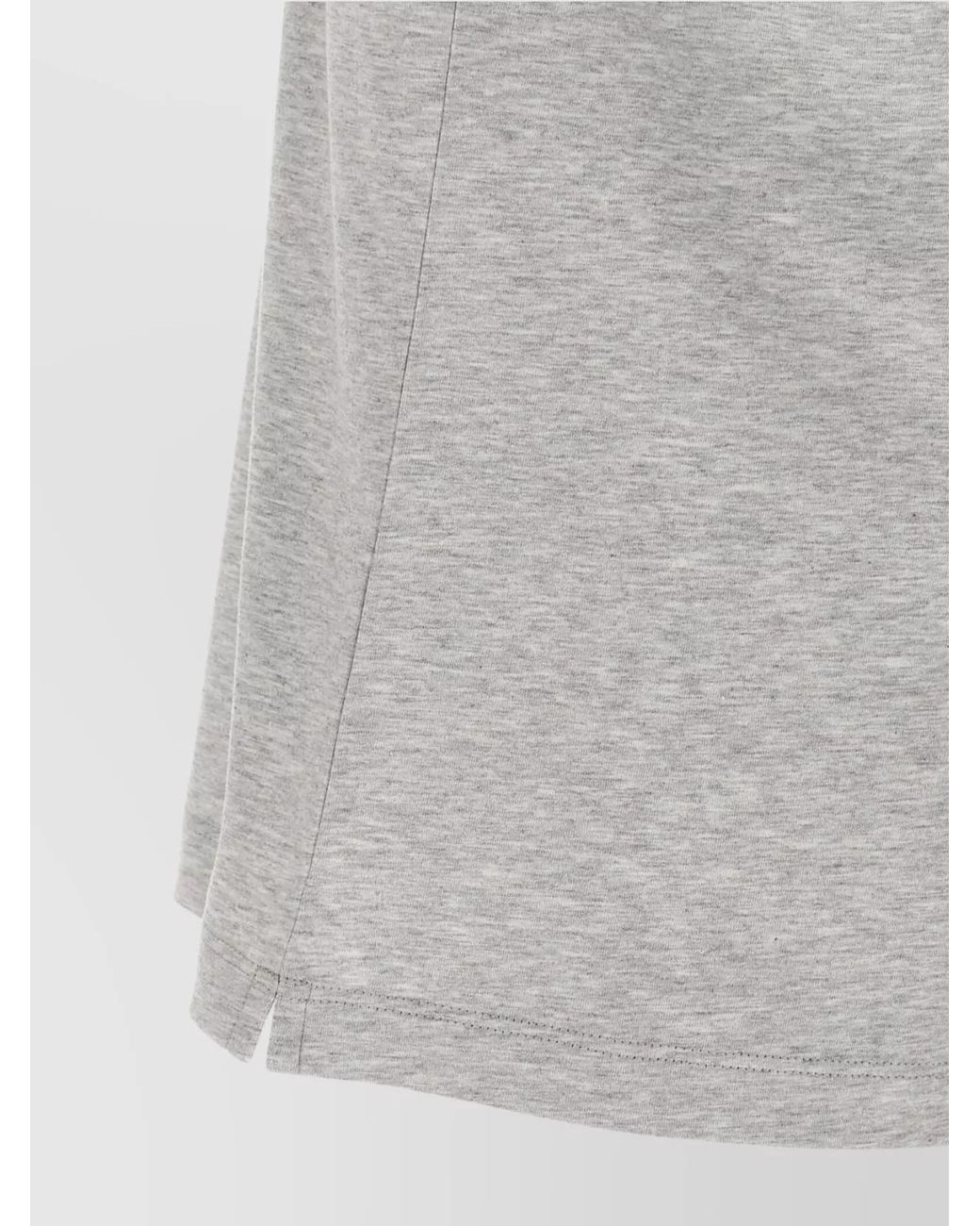 Brunello Cucinelli Gray Printed Logo Crew Neck Short Sleeve Top for men