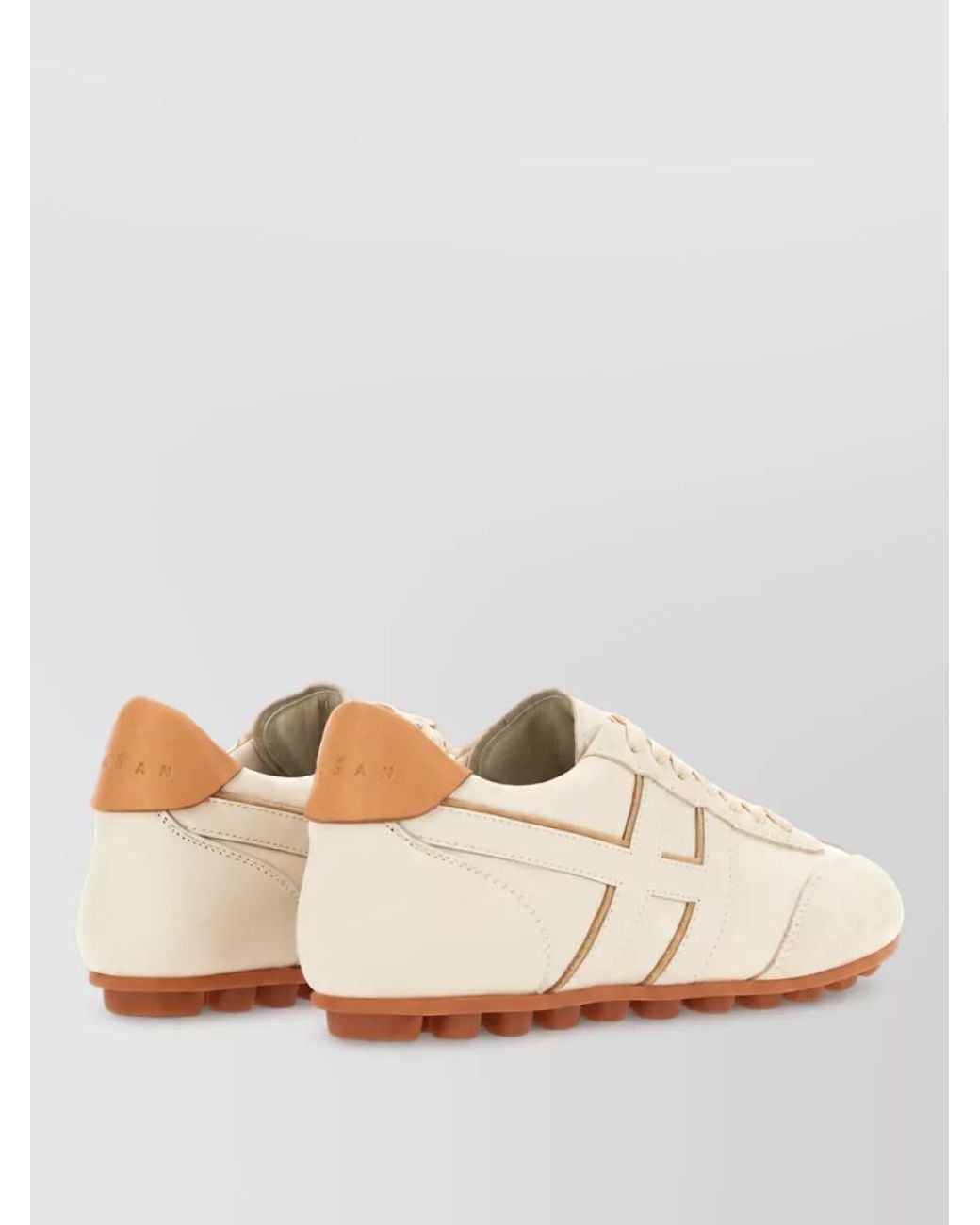 Hogan Natural Leather Lace-Up Sneakers