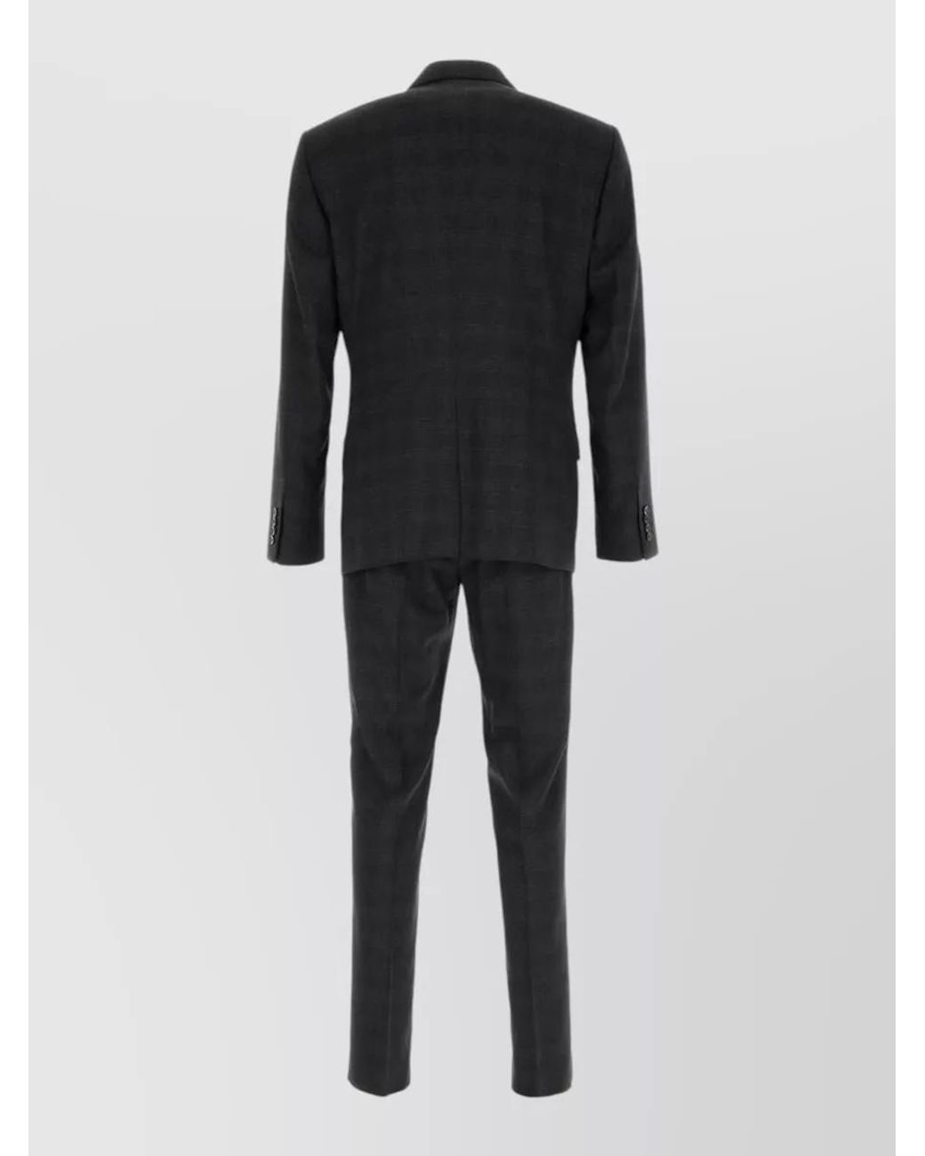 Dolce & Gabbana Black Checked Double-Breasted Suit for men
