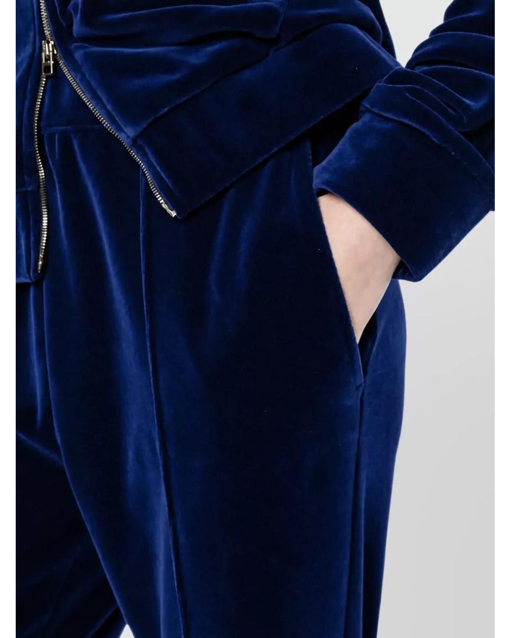 Tom Ford Blue Velour Flared Joggers