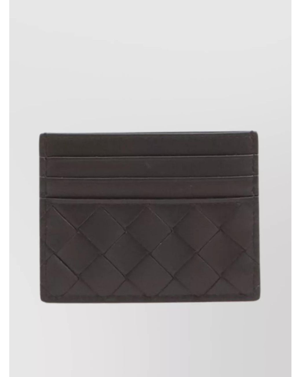Bottega Veneta Black Leather Intrecciato Card Holder
