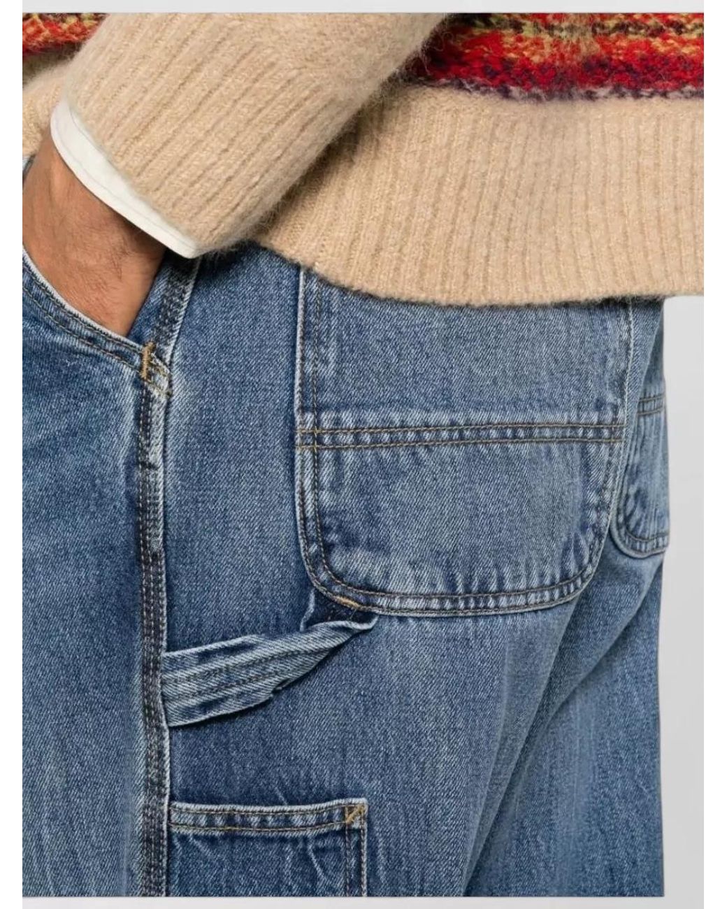 Carhartt Blue Straight-Leg Denim Jeans for men