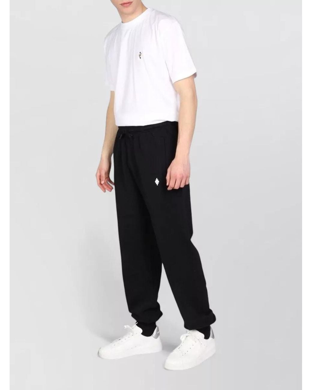 Marcelo Burlon Black Cotton Track Pants for men