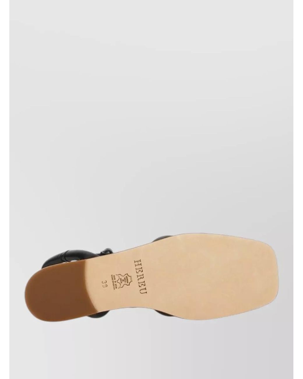 Hereu Black Leather Sandals
