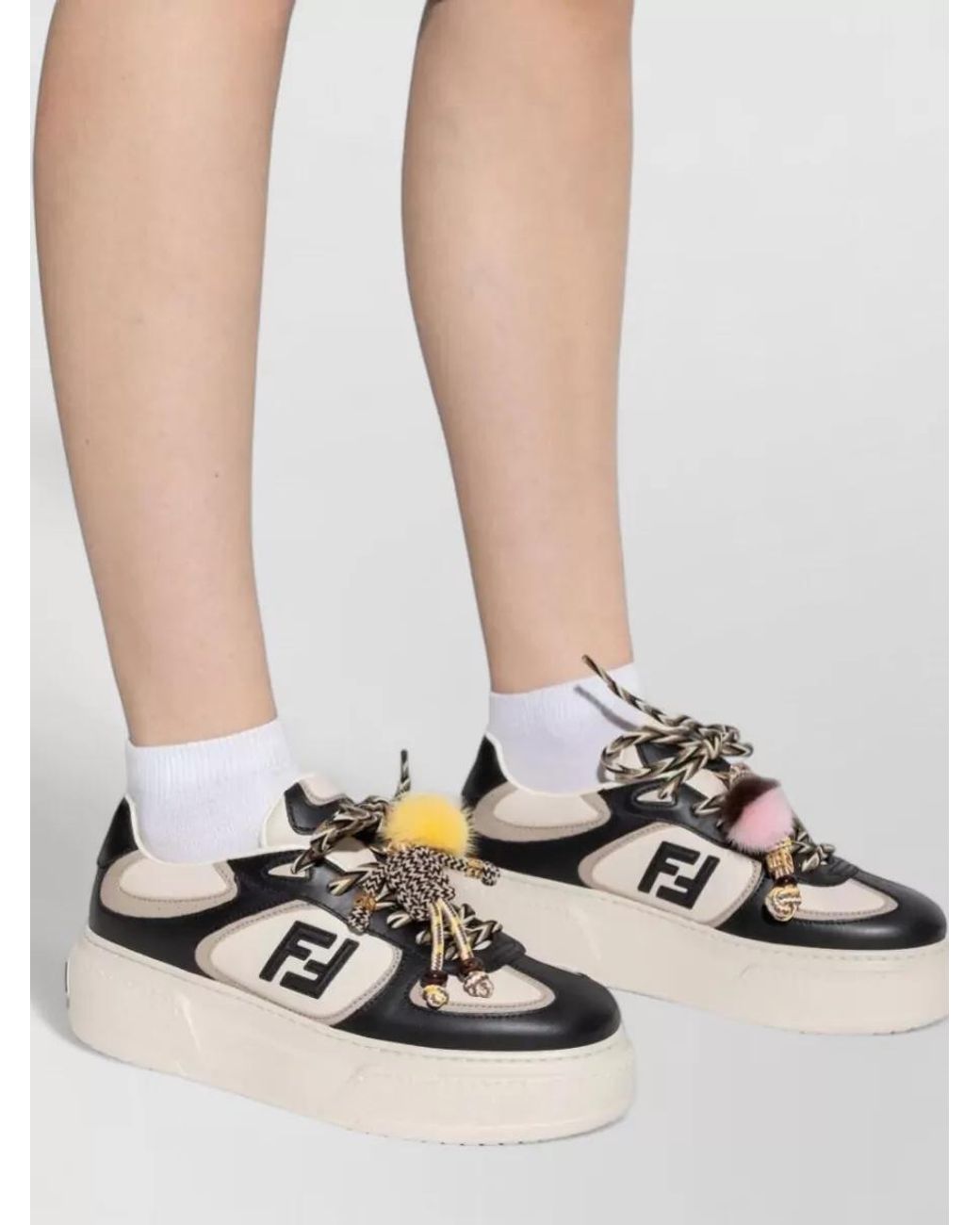 Fendi Black Match Low Top Platform