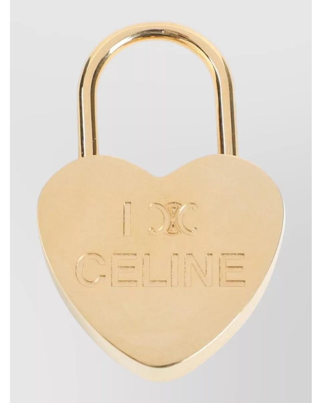 Céline Natural Brass Padlock Necklace