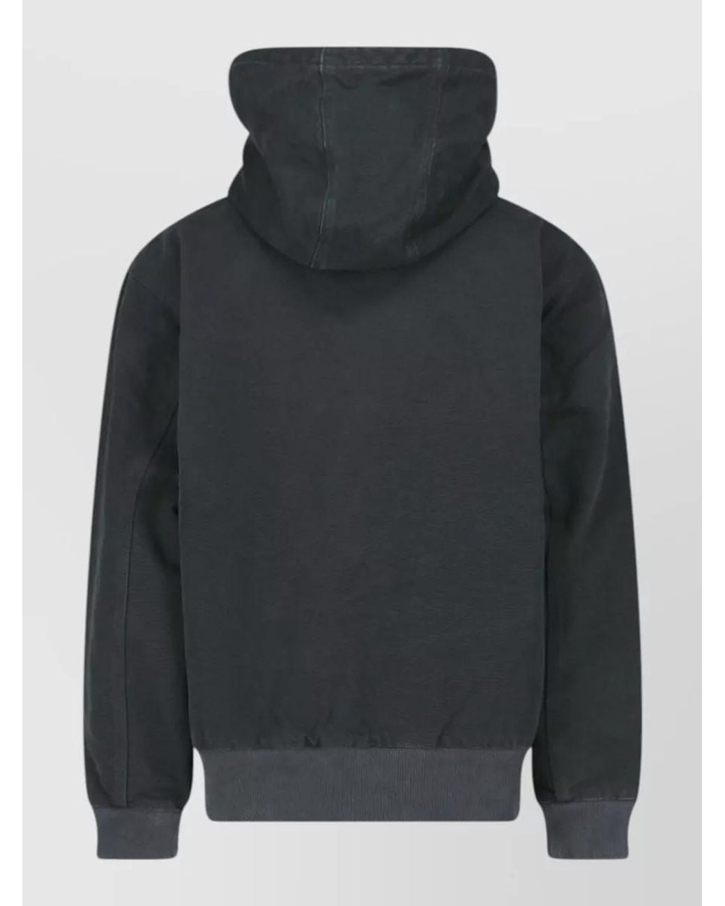 Carhartt Black Organic Cotton Hooded Loose-Fit Work Jacket for men