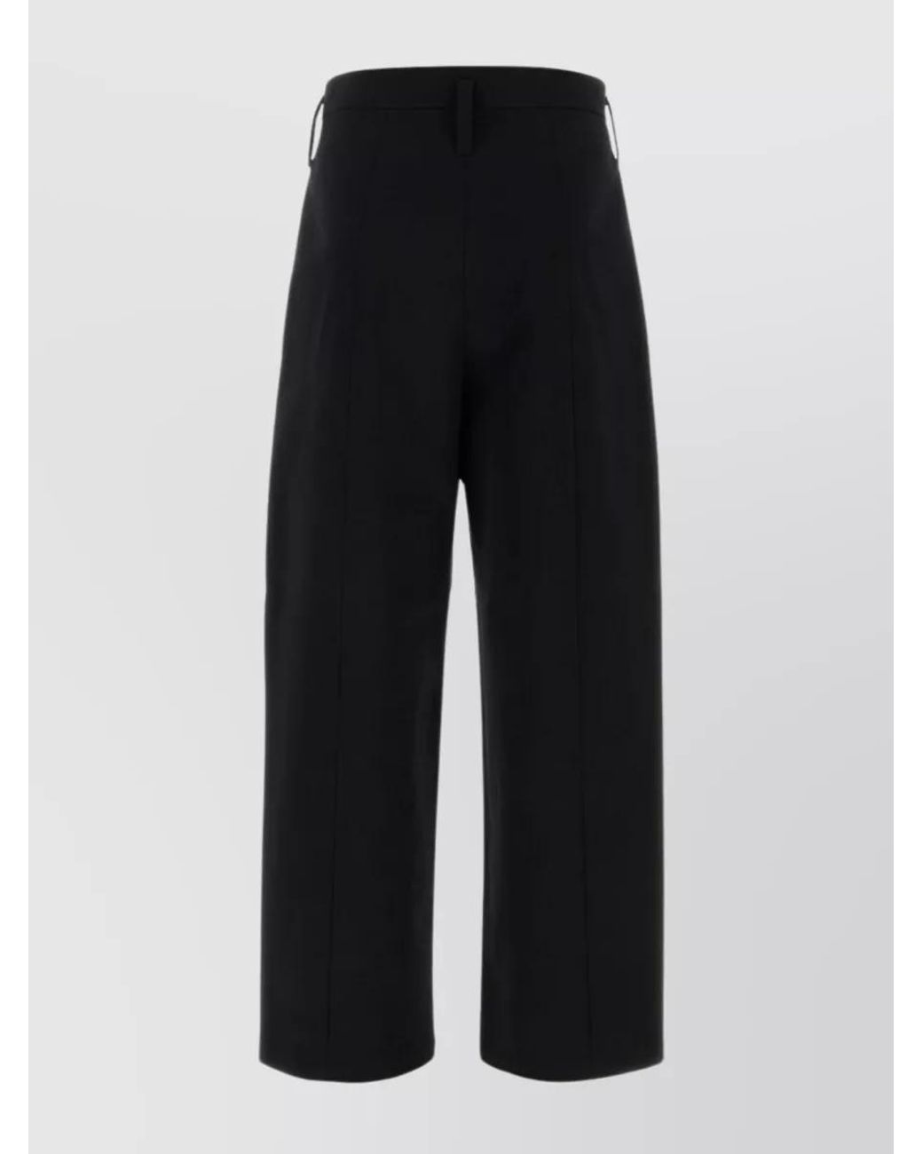 Philosophy Black Pleated Wide-Leg Trousers