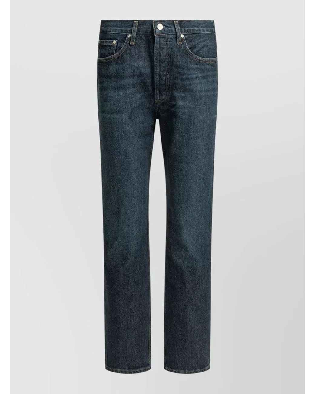 Agolde Blue Straight-Leg Jeans