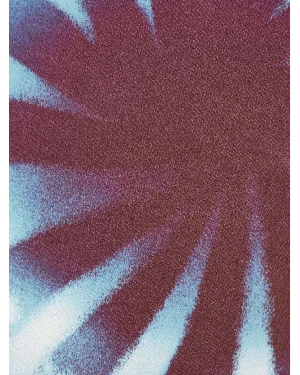 Jil Sander Blue Cotton Oversized Ribbed Crew-Neck Logo-Print T-Shirt