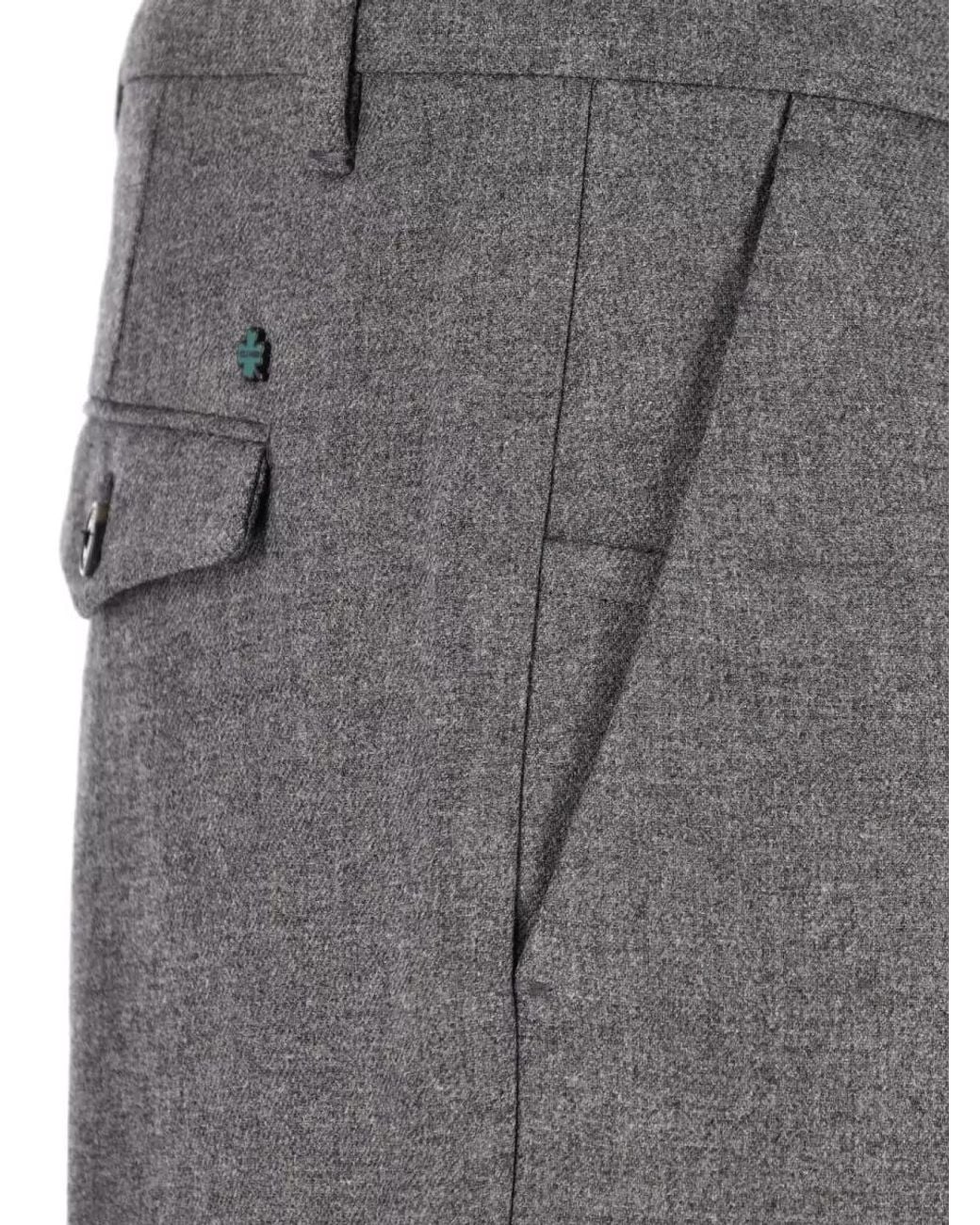 Closed Gray Straight-Leg Tailored Trousers for men