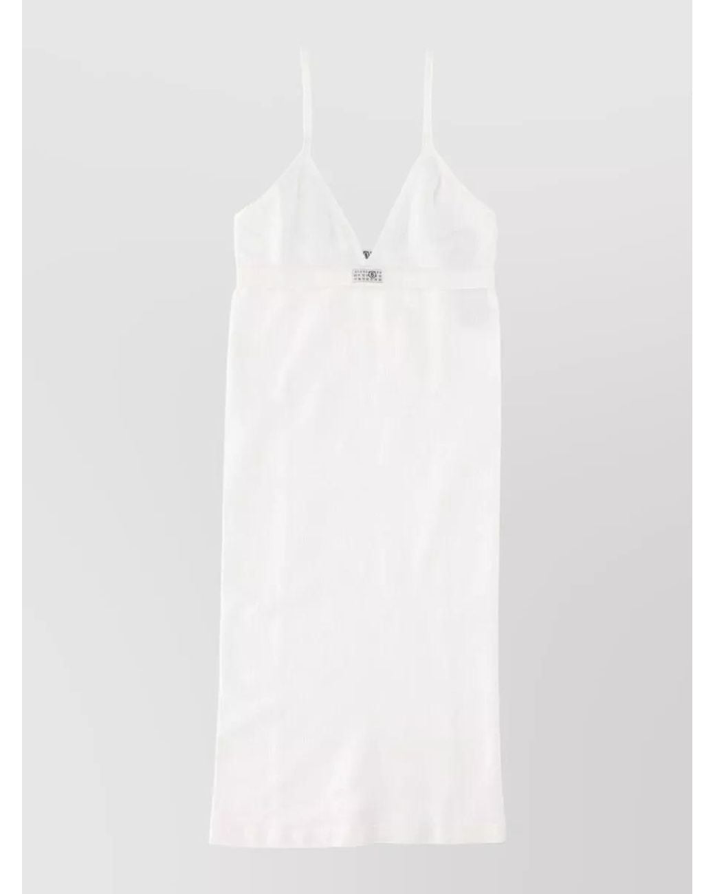 MM6 by Maison Margiela White Sleeveless Midi Dress