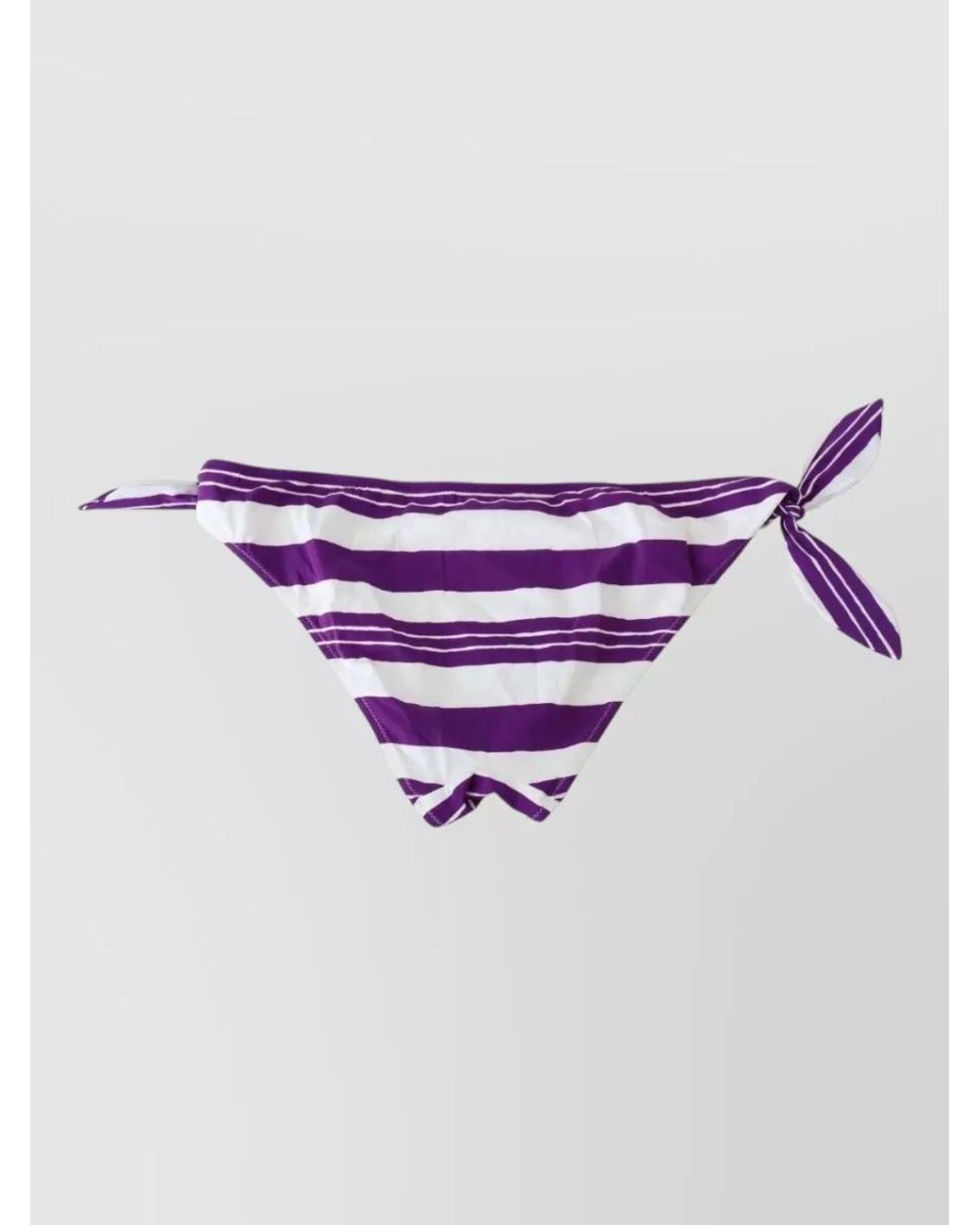 Dolce & Gabbana Black Striped Tie-Side Bikini Bottoms